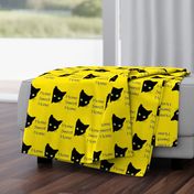 Peek-a-Boo Black Cats - yellow - Home Sweet Home (large)