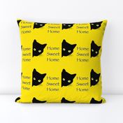 Peek-a-Boo Black Cats - yellow - Home Sweet Home (large)