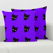 Peek-a-Boo Black Cats - violet purple