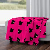 Peek-a-Boo Black Cats - hot pink 