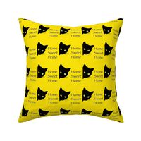 Peek-a-Boo Black Cats - yellow - Home Sweet Home (small)