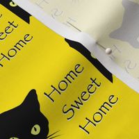 Peek-a-Boo Black Cats - yellow - Home Sweet Home (small)