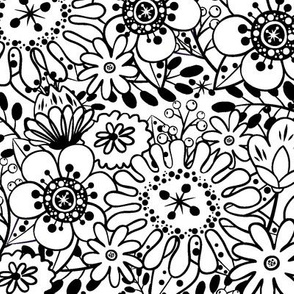 Black & White Imaginary Bouquet-B&W-Large