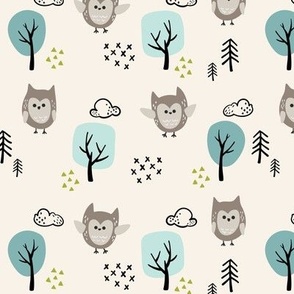 Woodland Owl-Beige