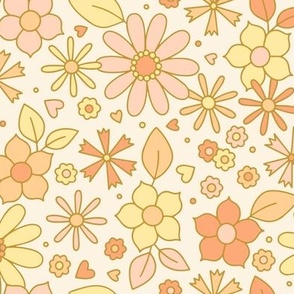 Sweet Retro 70s Floral Ditsy