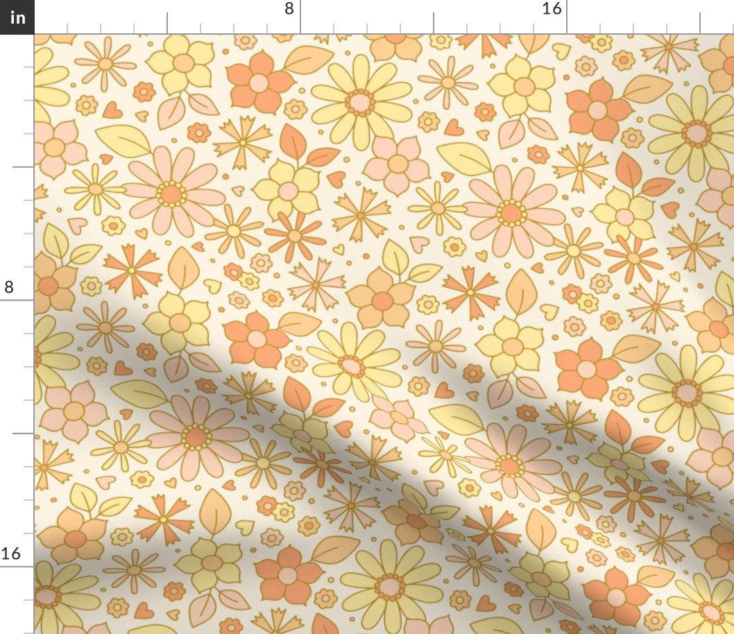 Sweet Retro 70s Floral Ditsy