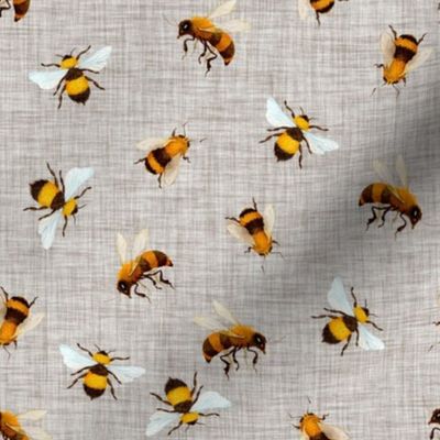 Honey Bees // Gray Linen