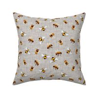 Honey Bees // Gray Linen