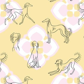 Saluki Pattern (Yellow Background)