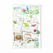 Nature Journaling Calendar Tea Towel 2023