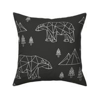 bear geometrical - dark grey