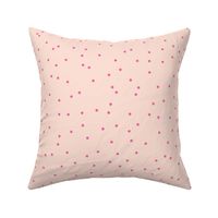 Colorful winter snow confetti fun little dots and circles spots flakes pink pale peach