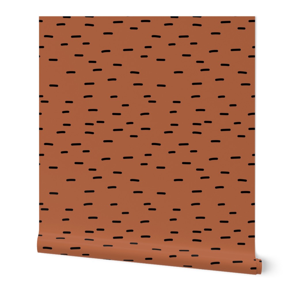 I see stripes abstract Scandinavian style lines and minimal strokes winter copper rust black