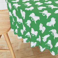 Samoyed Pattern (Green Background)