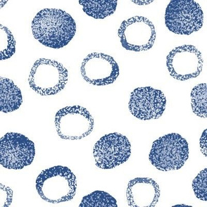 Pebbly dots and rings, navy