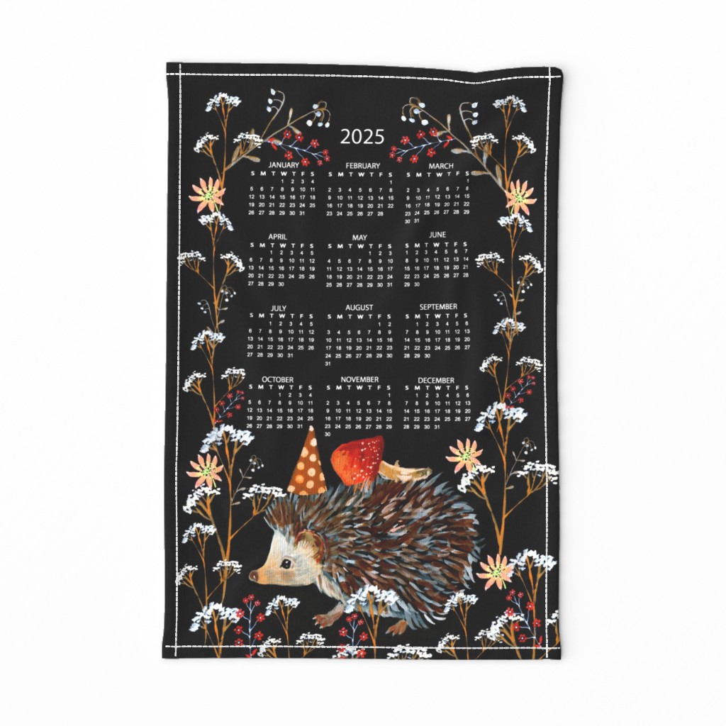 tea towel suni 2024 calendar