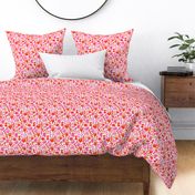 flower pop - scandi style bright bold flowers, pop floral, bright floral, happy florals  - red pink