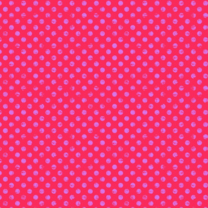 purple polka dots on dark magenta