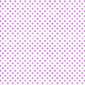 purple polka dots on white