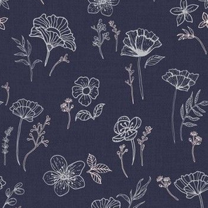 Elianna Vintage Floral - Blue Gray V.01