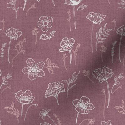 Elianna Vintage Floral - Rosewood LightGray V.01