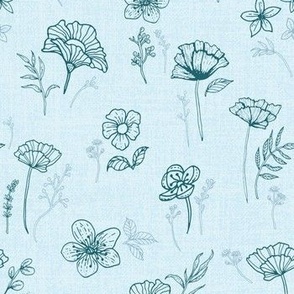Elianna Vintage Floral - Teal V.02