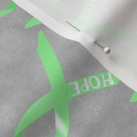 large scale hope ribbon scattered ditsy green