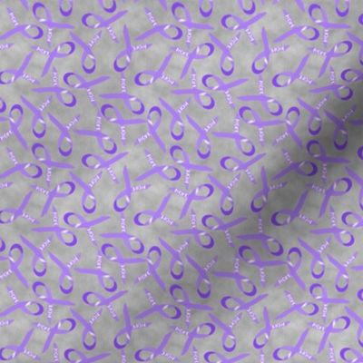 small scale hope ribbon scattered ditsy purple