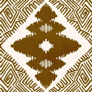 Block Ikat in Raw Sienna