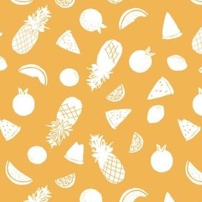 Fruity Summer Yellow|Pineapple, Orange, Watermelon Fruits |Renee Davis