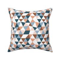 Modern geometric triangle pattern winter blue ocean beach palette