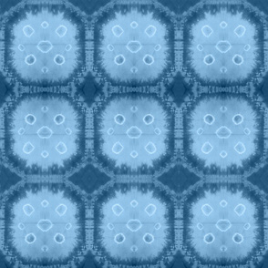 Octagon Shibori Steel Blue