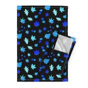 Falling Leaves of Autumn... inverse blue, black, medium