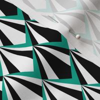 Deco Geometric Teal Medium