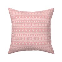 (4" scale) fair isle deer (light pink) || snowflake || winter knits C19BS