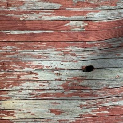 Faded red barn boards