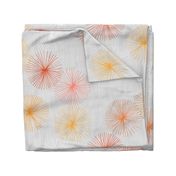 Dandelions Gray M+M oranges by Friztin