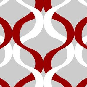 Crimson red and grey Wave grey background