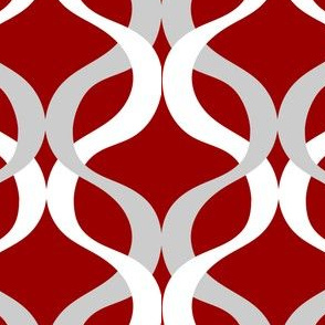 Crimson red and grey team color wave red background