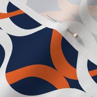 Navy and orange team color wave navy background copy