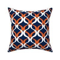 Navy and orange team color wave navy background copy