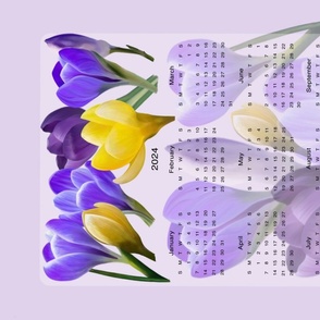 Crocus Calendar 2024 Tea Towel