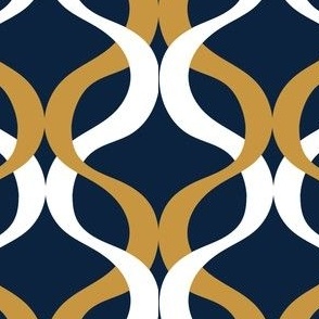 Gold and navy Wave navy background