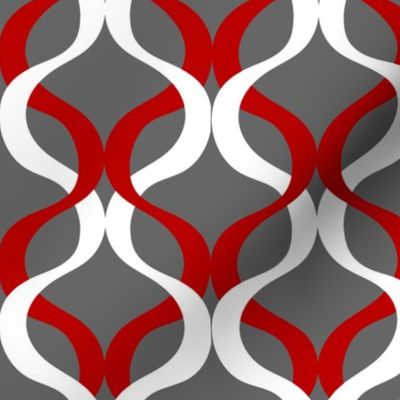 scarlet red and grey wave grey background