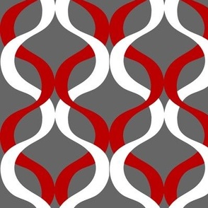 scarlet red and grey wave grey background