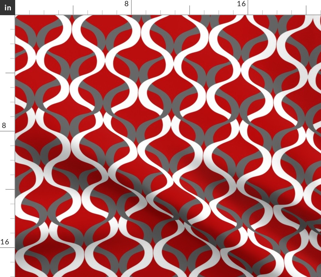 scarlet red and grey wave red background