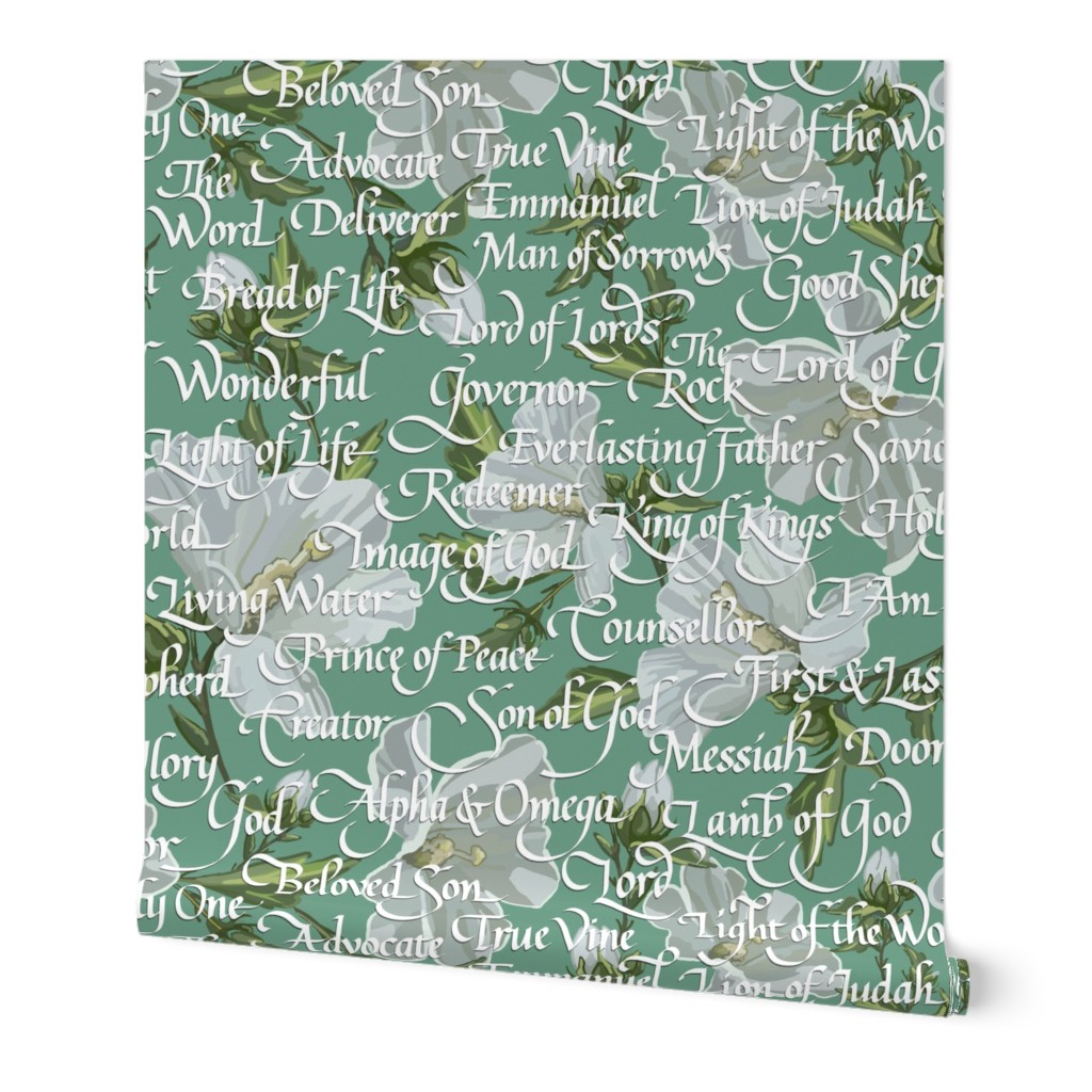 Names of Christ | Calligraphy | Green | Large