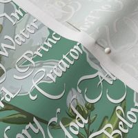 Names of Christ  | Calligraphy |  Green