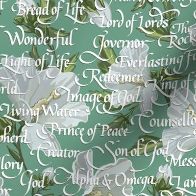 Names of Christ  | Calligraphy |  Green