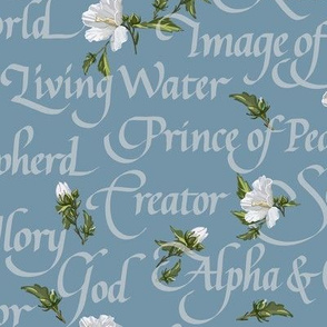 Names of Christ Calligraphy w Blossoms | Wedgewood